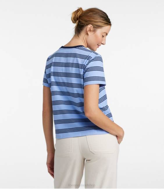 LLBean Saturday T-Shirt Women J46J3494 Clothing Classic Navy/White