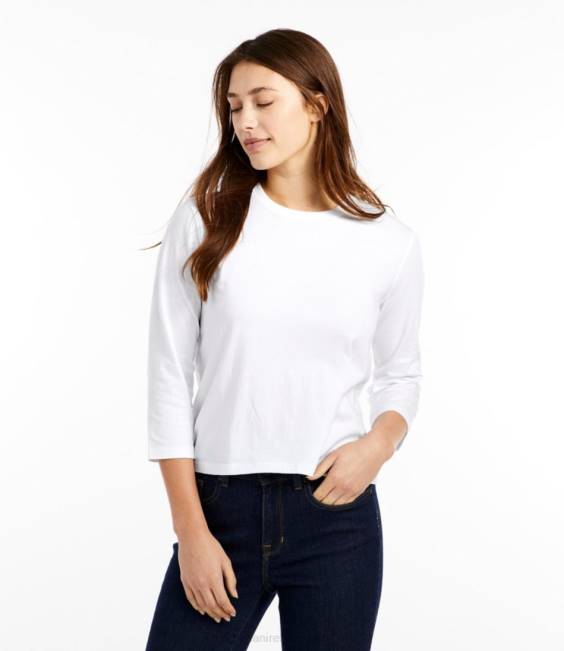 LLBean Saturday T-Shirt Women J46J5711 Clothing White