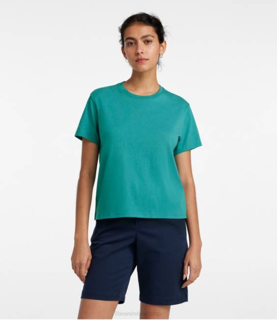 LLBean Saturday T-Shirt Women J46J5757 Clothing Mineral Red Heather