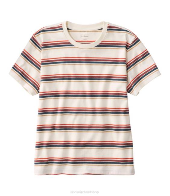 LLBean Saturday T-Shirt Women J46J5986 Clothing Sailcloth Mixed Stripe