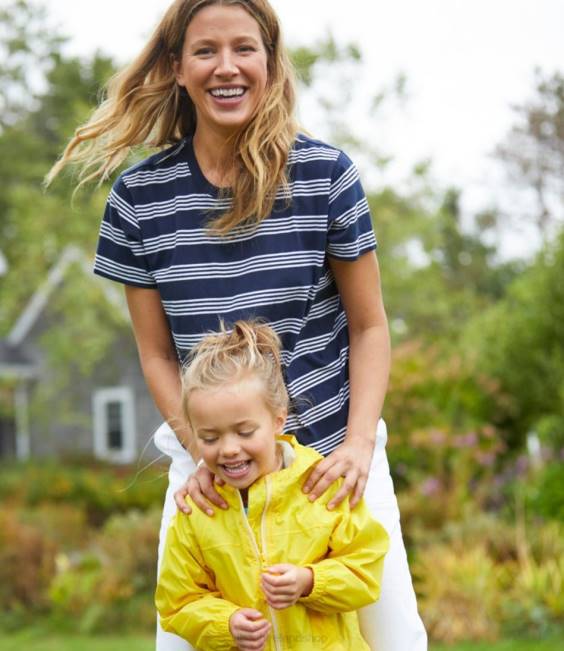 LLBean Saturday T-Shirt Women J46J5986 Clothing Sailcloth Mixed Stripe