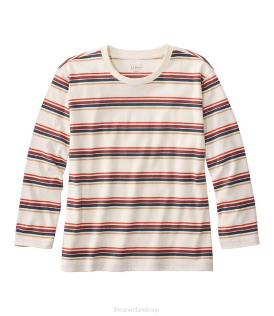 LLBean Saturday T-Shirt Women J46J6455 Clothing Sailcloth Mixed Stripe