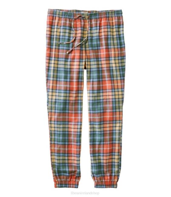 LLBean Scotch Plaid Flannel Jogger Pants Men J46J5931 Clothing Washed Buchanan