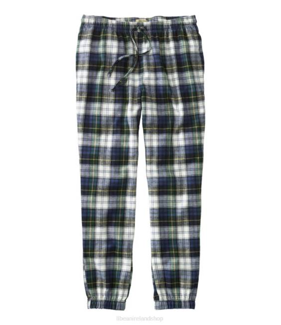 LLBean Scotch Plaid Flannel Jogger Pants Men J46J6605 Clothing Vintage Tartan