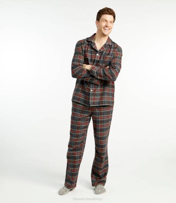 LLBean Scotch Plaid Flannel Pajamas Men J46J6543 Clothing Washed Buchanan