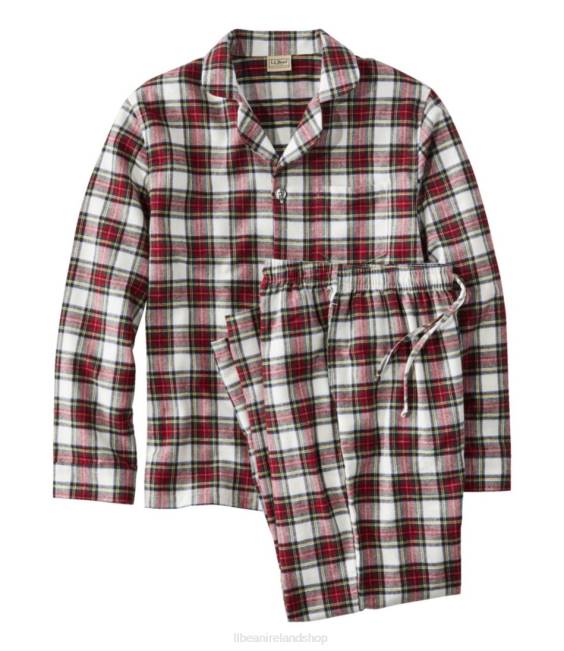 LLBean Scotch Plaid Flannel Pajamas Men J46J7195 Clothing Dress Stewart