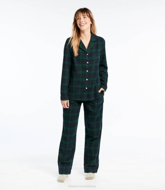 LLBean Scotch Plaid Flannel Pajamas Women J46J3296 Clothing Stewart Victoria Tartan