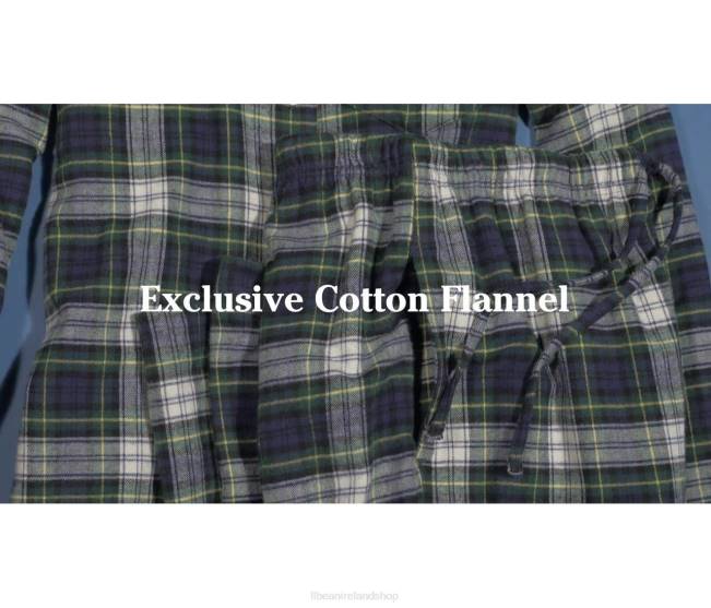 LLBean Scotch Plaid Flannel Pajamas Women J46J6992 Clothing Dress Gordon