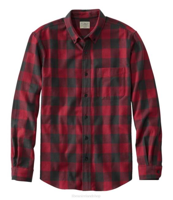 LLBean Scotch Plaid Flannel Shirt Men J46J3374 Clothing Vintage Red Rob Roy