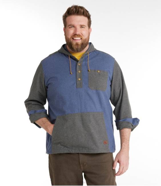 LLBean Scotch Plaid Flannel Shirt Men J46J3459 Clothing Charcoal Gray