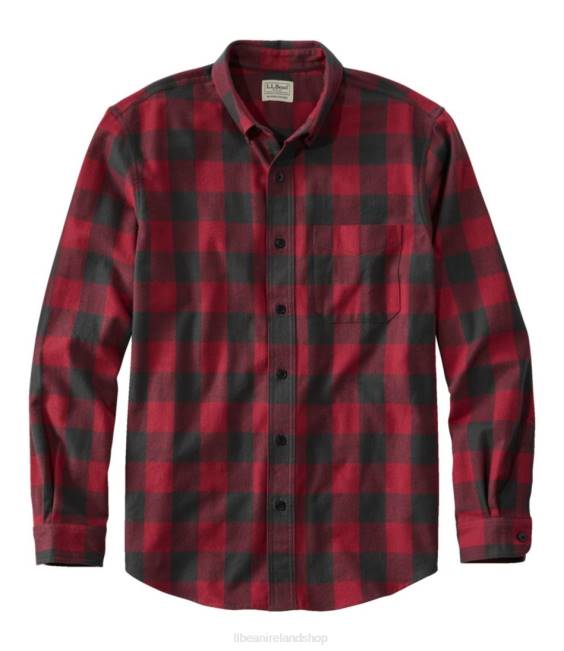LLBean Scotch Plaid Flannel Shirt Men J46J4860 Clothing Vintage Red Rob Roy