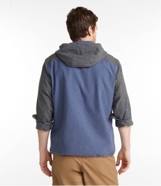 LLBean Scotch Plaid Flannel Shirt Men J46J614 Clothing Indigo