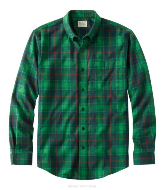 LLBean Scotch Plaid Flannel Shirt Men J46J6570 Clothing Cranston