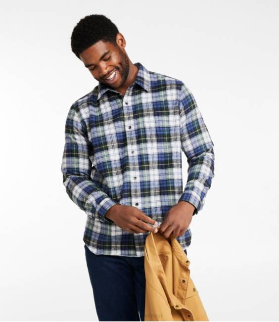 LLBean Scotch Plaid Flannel Shirt Men J46J6608 Clothing Cranston