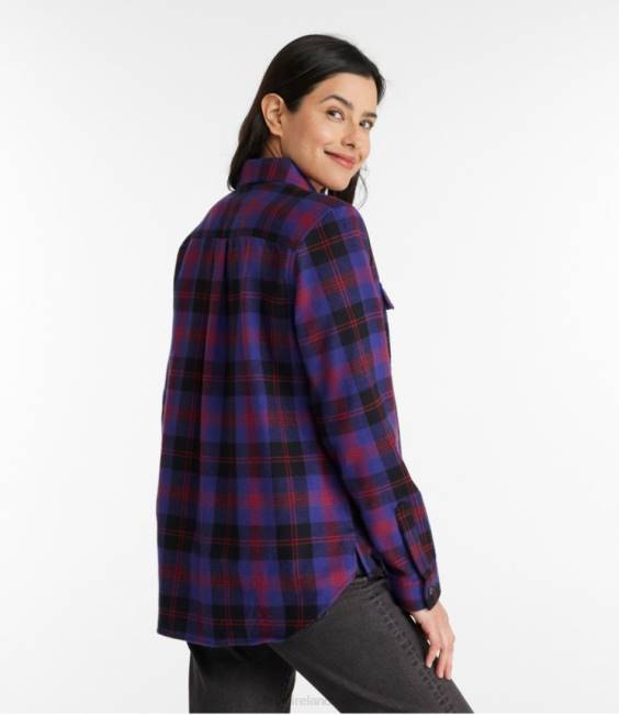LLBean Scotch Plaid Flannel Shirt Women J46J71 Clothing Ancient Culloden