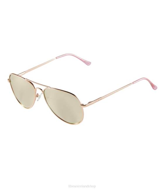 LLBean Seapoint Polarized Sunglasses Unisex J46J559 Outdoor Accessories Rose Gold/Brown with Rose Gold Mirror