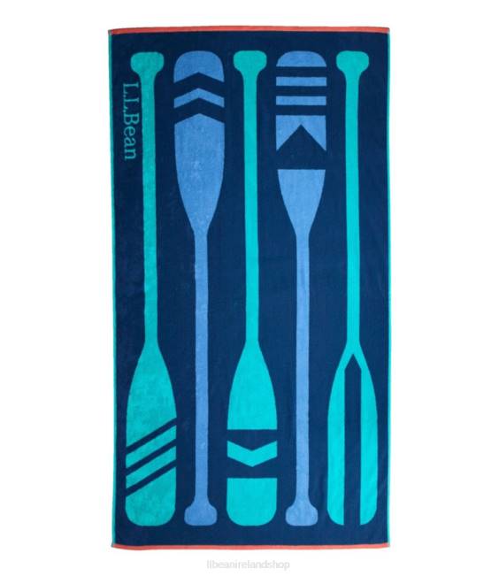 LLBean Seaside Beach Towel Paddles Unisex J46J1314 Outdoor Accessories Ocean Blue