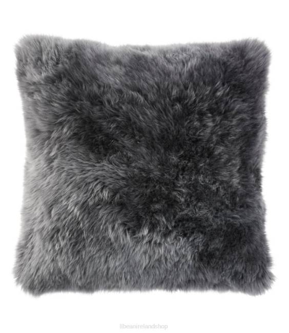 LLBean Sheepskin Throw Pillow Unisex J46J2868 Home Decor Steel Gray