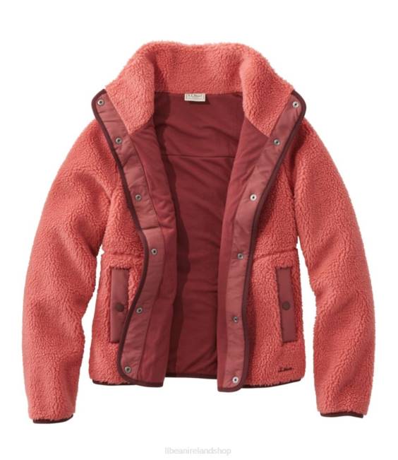 LLBean Sherpa Fleece Jacket Women J46J6024 Outerwear Lead Gray