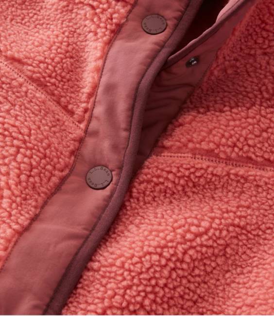 LLBean Sherpa Fleece Jacket Women J46J6024 Outerwear Lead Gray