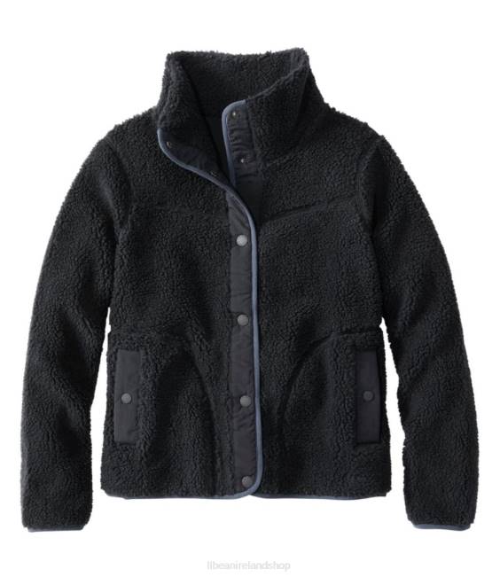 LLBean Sherpa Fleece Jacket Women J46J7045 Outerwear Black