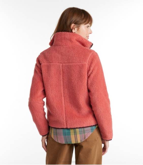 LLBean Sherpa Fleece Jacket Women J46J827 Outerwear Vintage Indigo