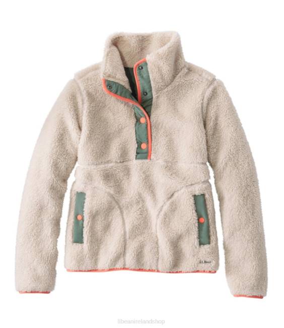 LLBean Sherpa Fleece Pullover Women J46J4917 Clothing Soapstone
