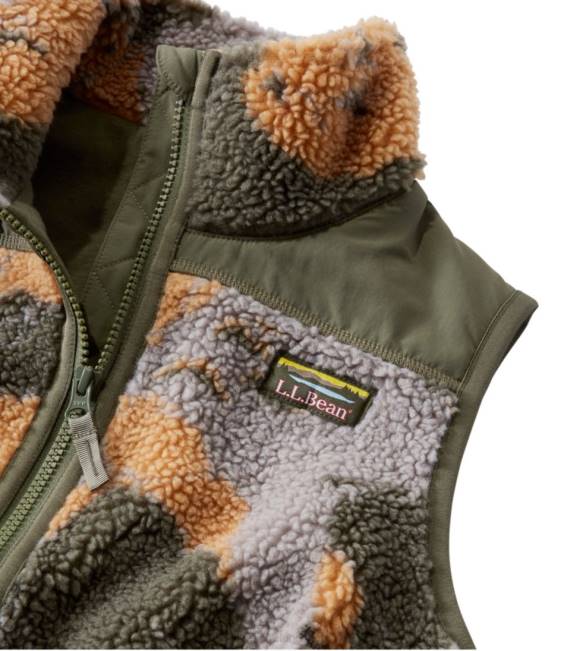 LLBean Sherpa Fleece Vest Women J46J929 Outerwear Woodsmoke Camo