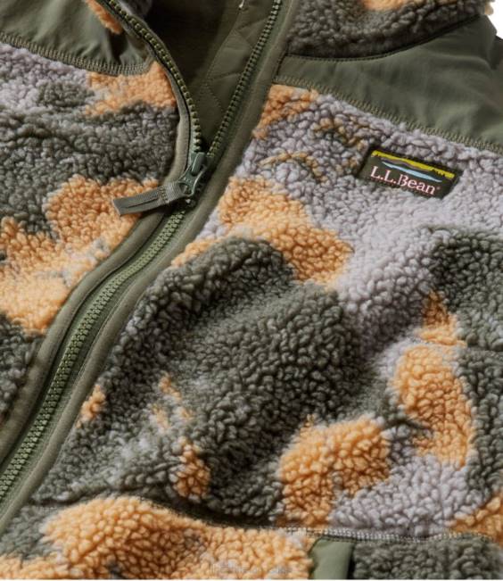 LLBean Sherpa Fleece Vest Women J46J929 Outerwear Woodsmoke Camo