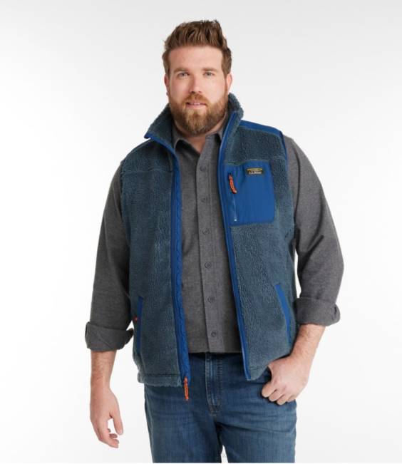 LLBean Sherpa Vest Men J46J4943 Outerwear Black