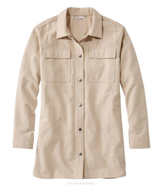 LLBean Signature Chamois Shirt Women J46J574 Clothing Natural Heather