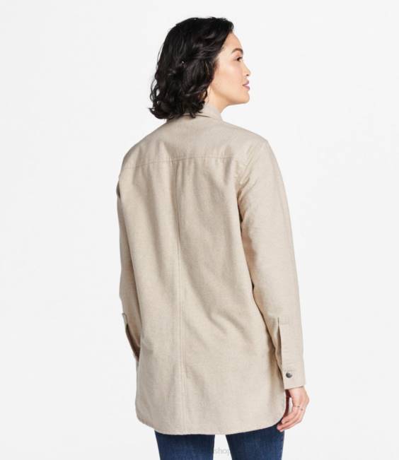 LLBean Signature Chamois Shirt Women J46J574 Clothing Natural Heather