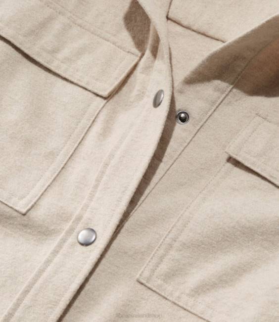 LLBean Signature Chamois Shirt Women J46J574 Clothing Natural Heather