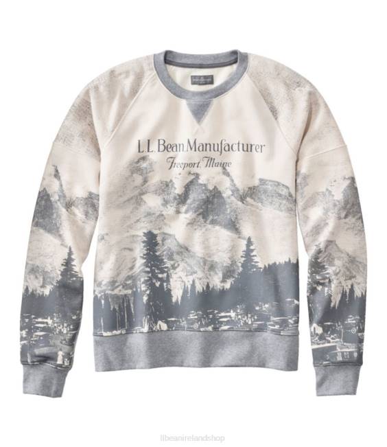 LLBean Signature Heritage Sweatshirt Men J46J767 Clothing Gray Heather Scenic