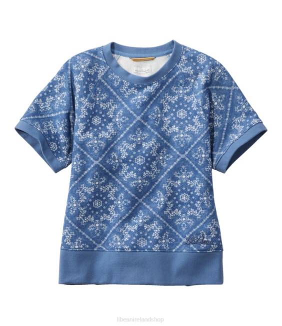 LLBean Signature Heritage Sweatshirt Women J46J3342 Clothing Moonlight Blue Bandana