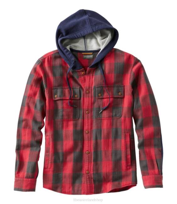 LLBean Signature Heritage Textured Flannel Men J46J3469 Clothing Desert Rose