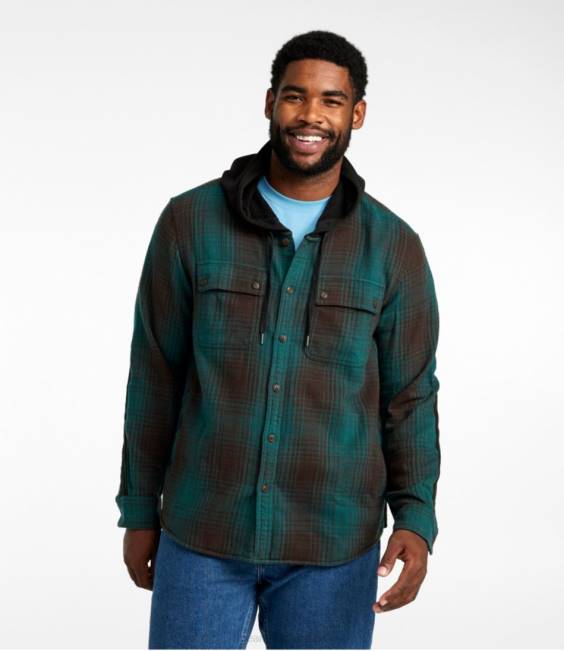LLBean Signature Heritage Textured Flannel Men J46J3469 Clothing Desert Rose