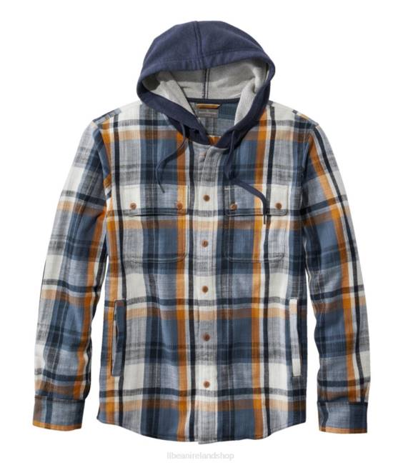 LLBean Signature Heritage Textured Flannel Men J46J629 Clothing Vintage Indigo