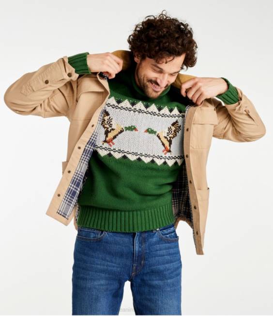 LLBean Signature Lined Canvas Shirt Jac Men J46J6000 Clothing American Khaki