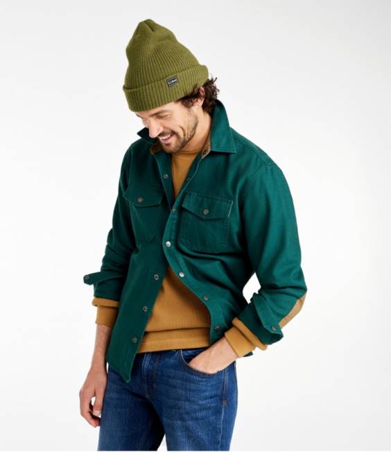 LLBean Signature Rugged Soft Twill Shirt Men J46J5031 Clothing Cream