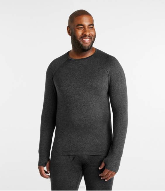 LLBean Simple Soft Base Layer Men J46J3571 Clothing Dark Black Heather