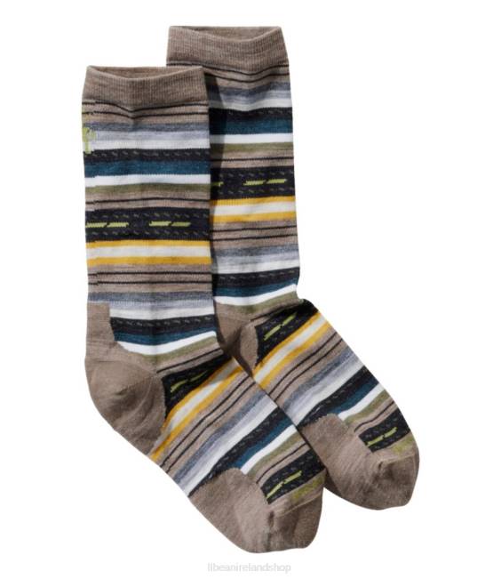LLBean Smartwool Everyday Margarita Crew Sock Men J46J5058 Accessories Fossil