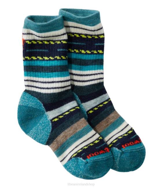 LLBean Smartwool Hike Margarita Full Cushion Crew Socks Kids J46J3576 Clothing Cascade Green
