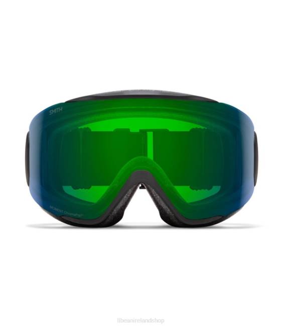 LLBean Smith Moment Ski Goggles Unisex J46J2310 Winter Sports Black/Everyday Green Mirror
