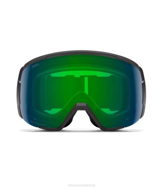 LLBean Smith Proxy Ski Goggles Unisex J46J4197 Winter Sports Black/Everyday Green Mirror
