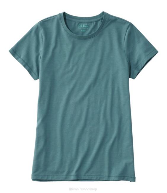 LLBean Soft Stretch Supima Tee Women J46J3503 Clothing Soft Spruce