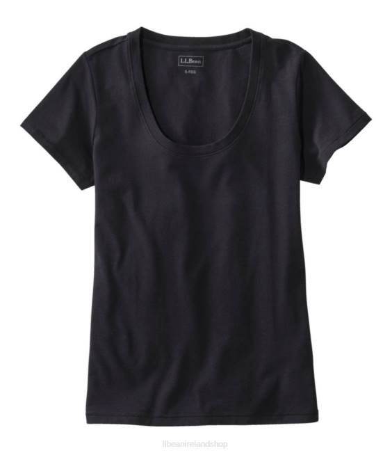 LLBean Soft Stretch Supima Tee Women J46J4635 Clothing Dark Black