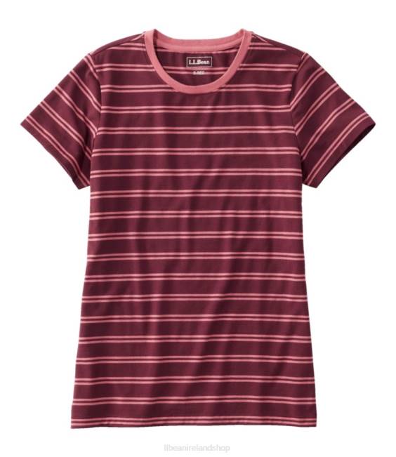LLBean Soft Stretch Supima Tee Women J46J5716 Clothing Deep Wine/Vintage Rose
