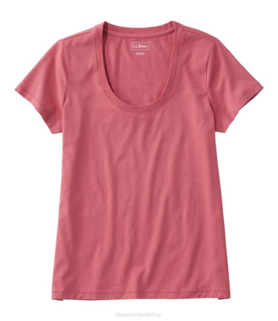 LLBean Soft Stretch Supima Tee Women J46J6449 Clothing Vintage Rose