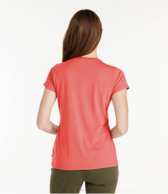 LLBean Soft Stretch Supima Tee Women J46J7033 Clothing Sea Aqua